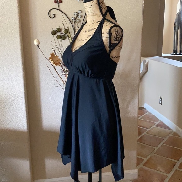 Swim Top Handkerchief Halter-top Medium Gothic Lolita Dark Goth Minimali… - Picture 4 of 8